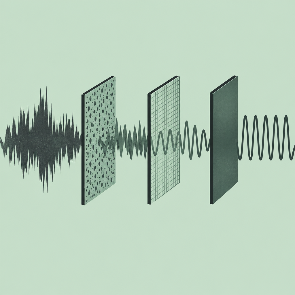Muddy waveform clearing through three filter stages