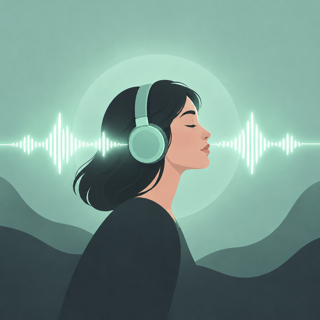 Soft glow on a clean waveform