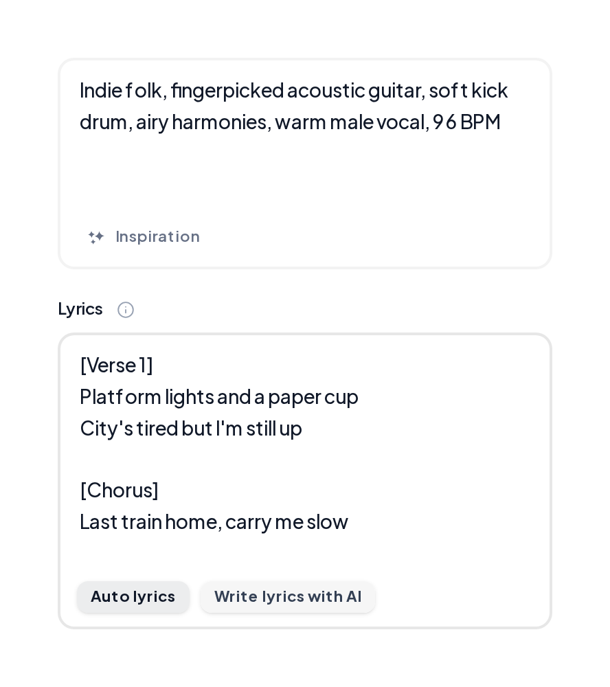 Custom tags for structure and vocal cues