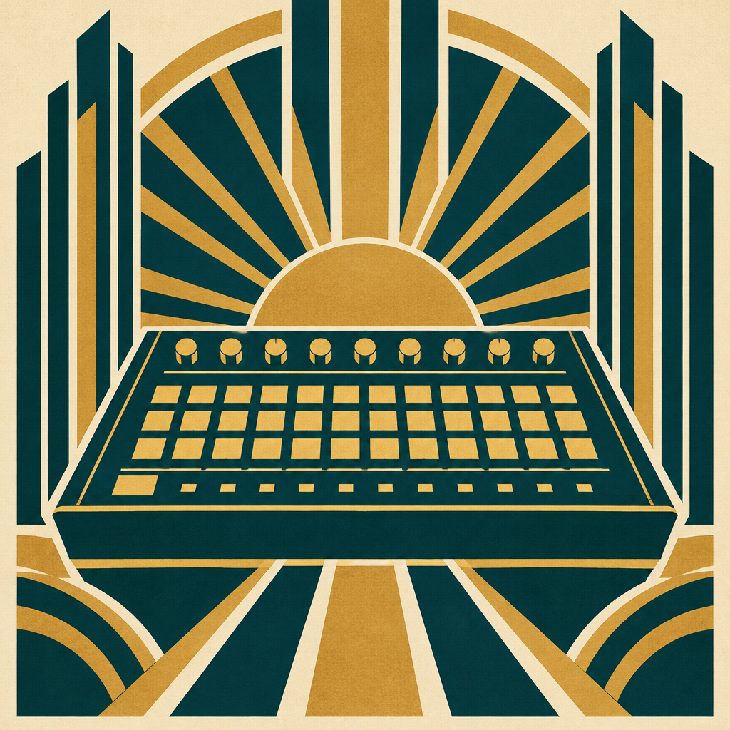 Art Deco step grid for beat software
