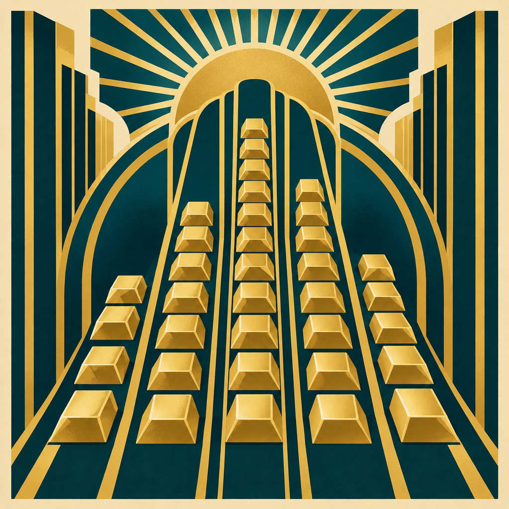 Art Deco multitrack timeline for a music maker program DAW