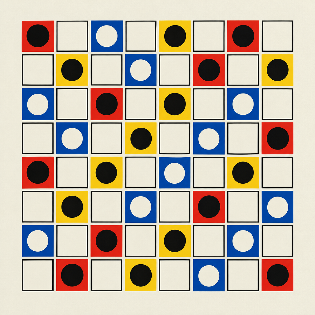 Bauhaus step grid for a sequencer