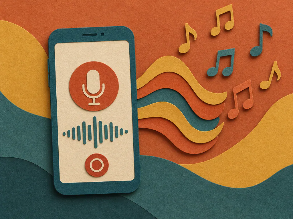 Phone recording a voice memo, a quick way to create music for free