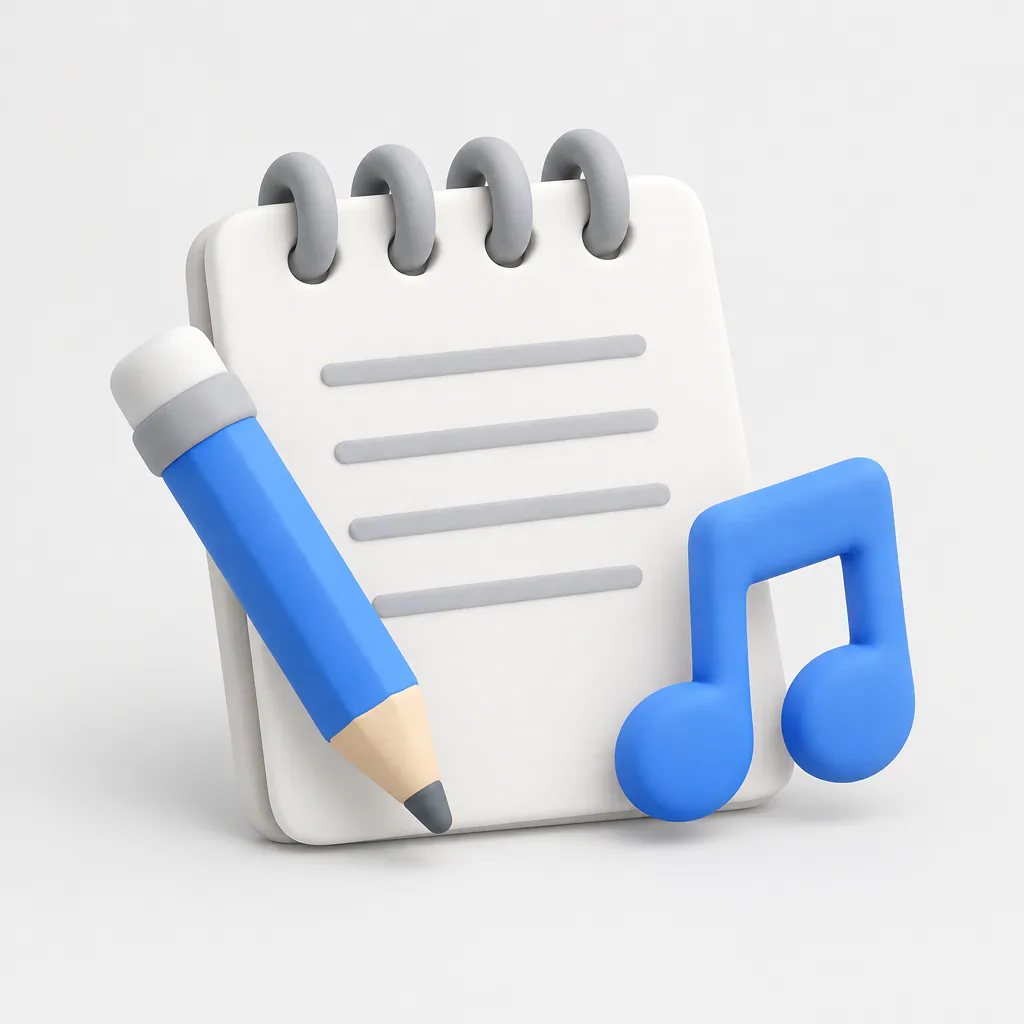 Clay notebook with a pencil and a note