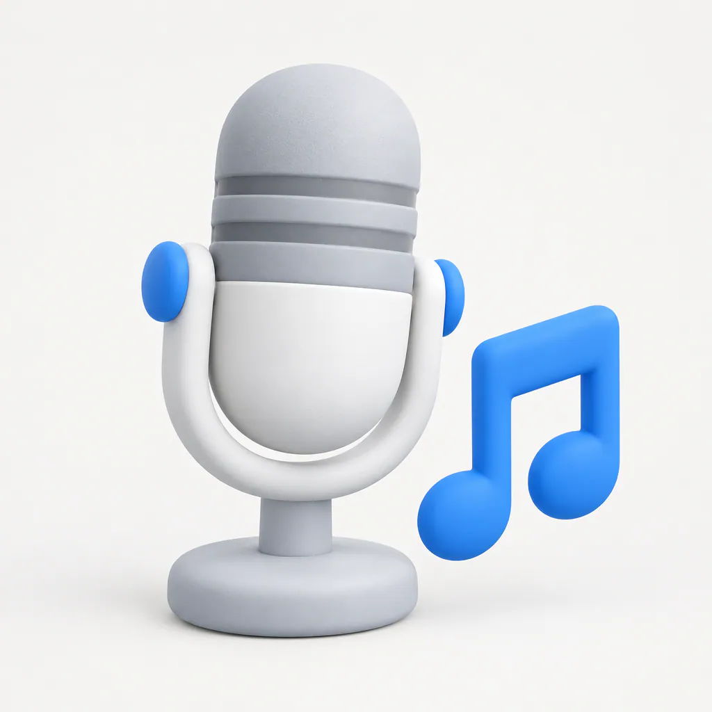 Clay microphone with a music note