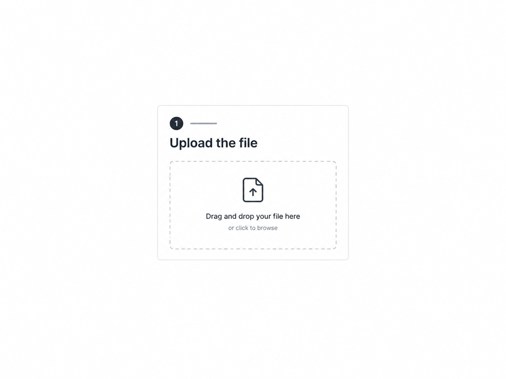 Upload the file