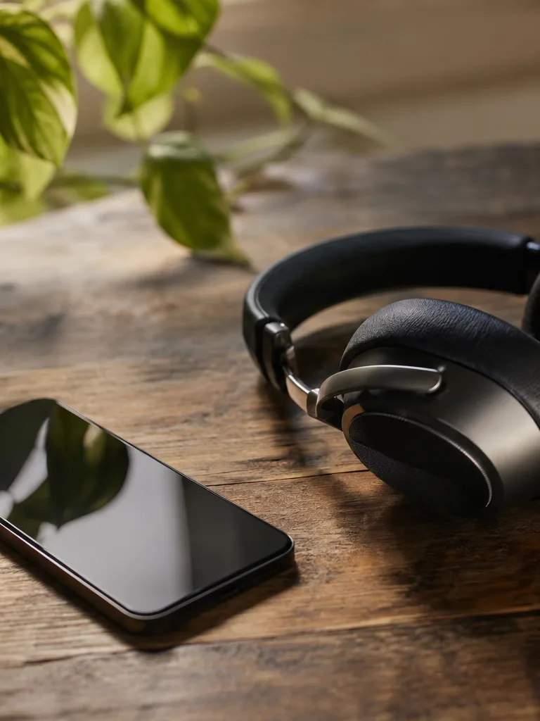 Person identifying a song from a phone recording
