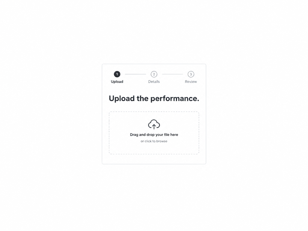 Upload the performance
