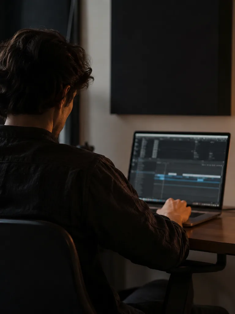 Producer previewing stems before download
