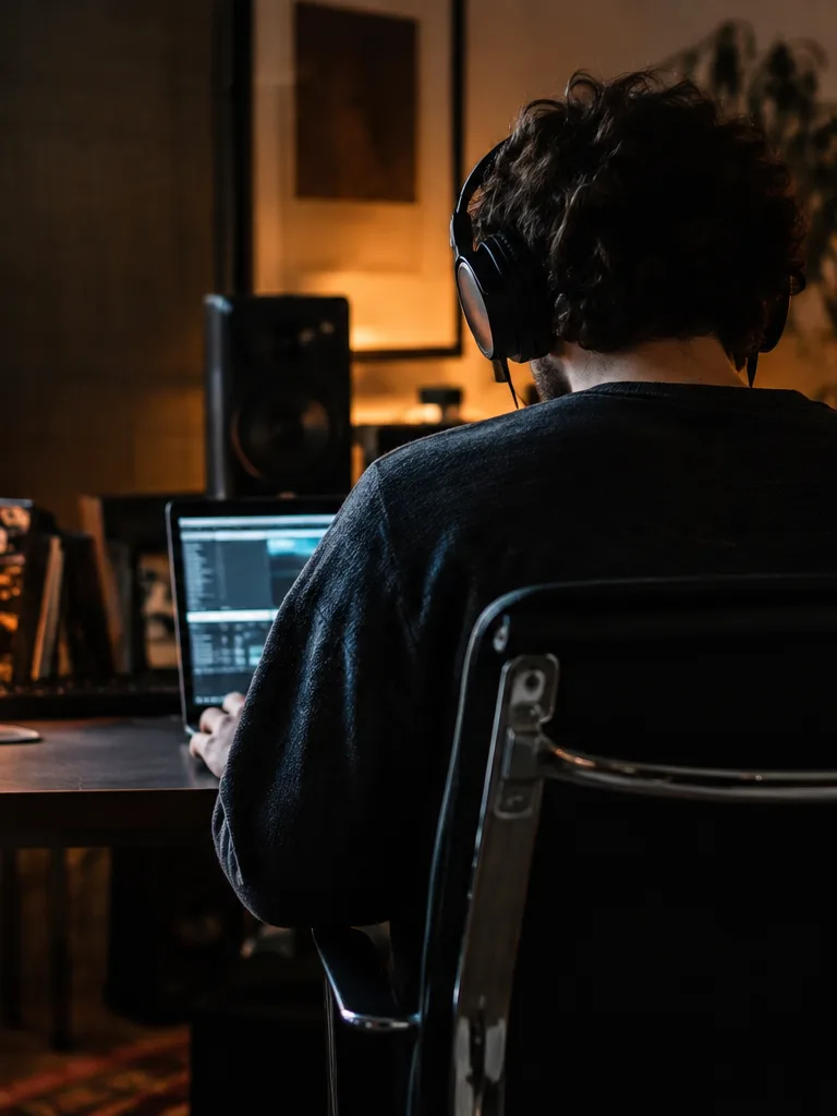 Producer previewing stems before download