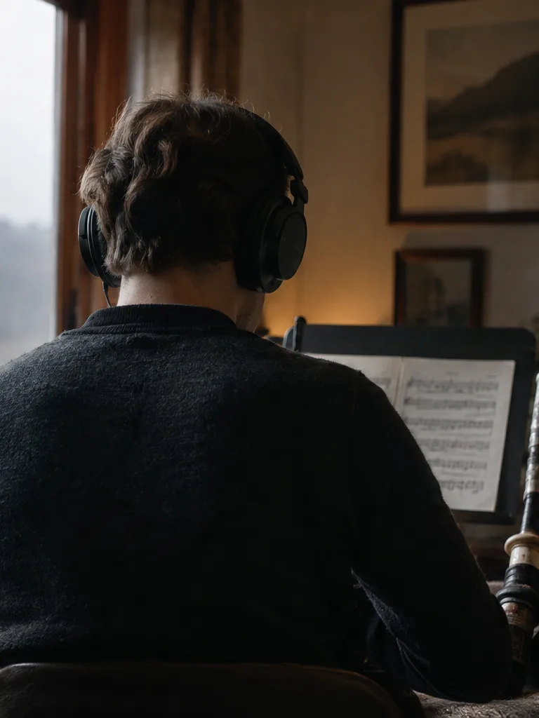 Cover artist practicing with a minus-one mix