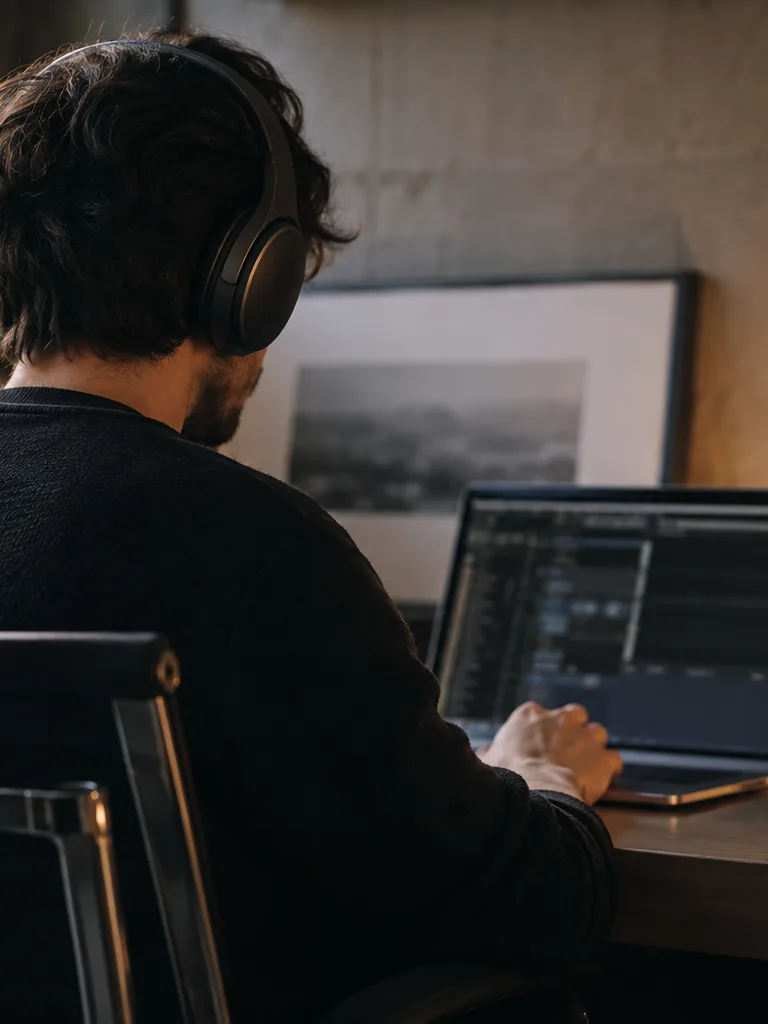 Producer previewing stems before download
