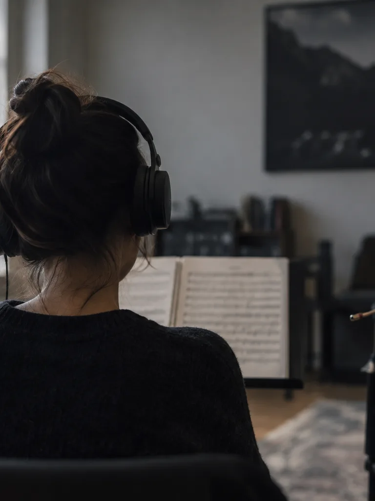Cover artist practicing with a minus-one mix