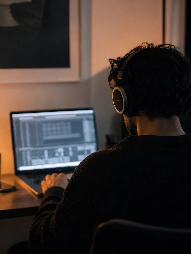 Producer previewing stems before download