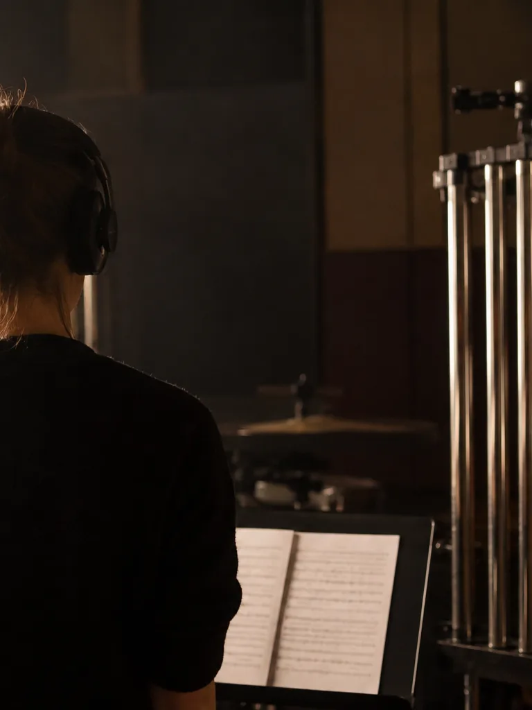 Cover artist practicing with a minus-one mix