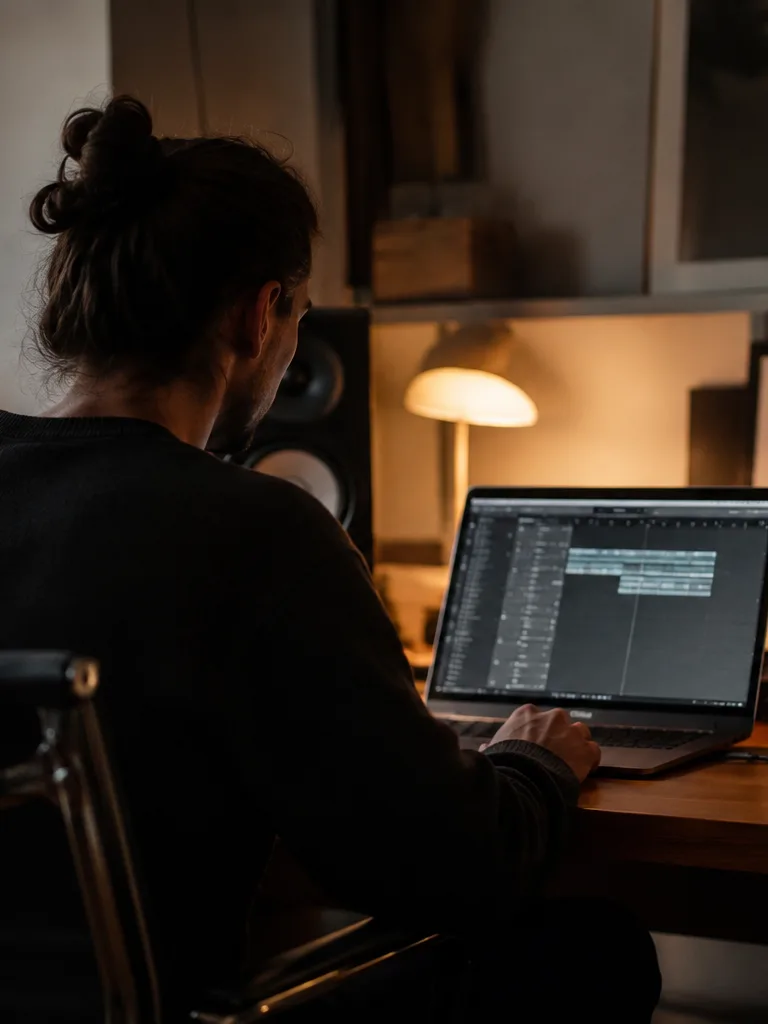 Producer previewing stems before download