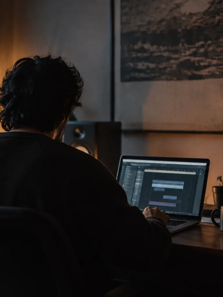 Producer previewing stems before download