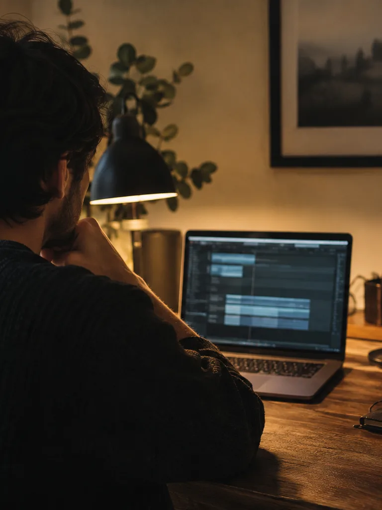 Producer previewing stems before download