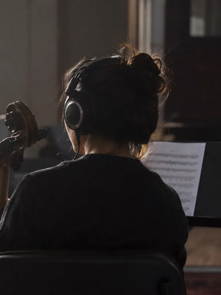Cover artist practicing with a minus-one mix