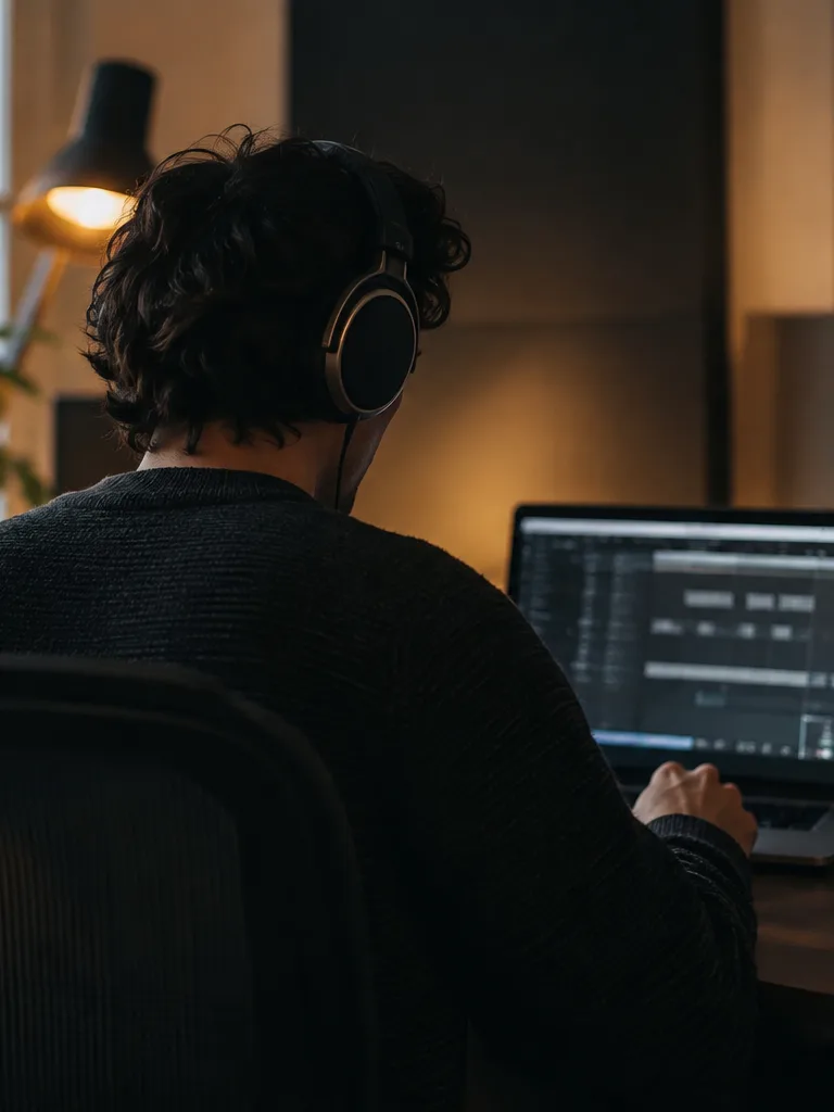 Producer previewing stems before download