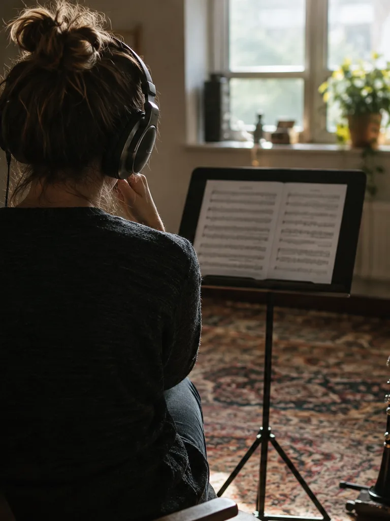 Cover artist practicing with a minus-one mix