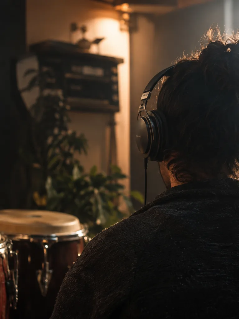 Cover artist practicing with a minus-one mix