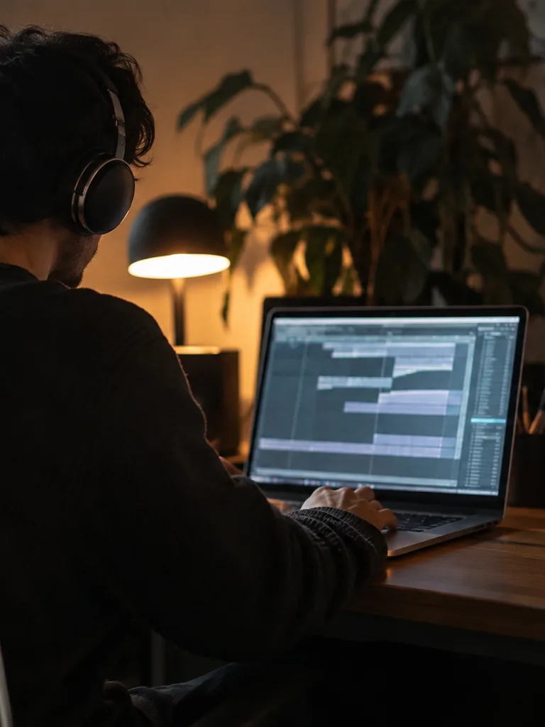 Producer previewing stems before download