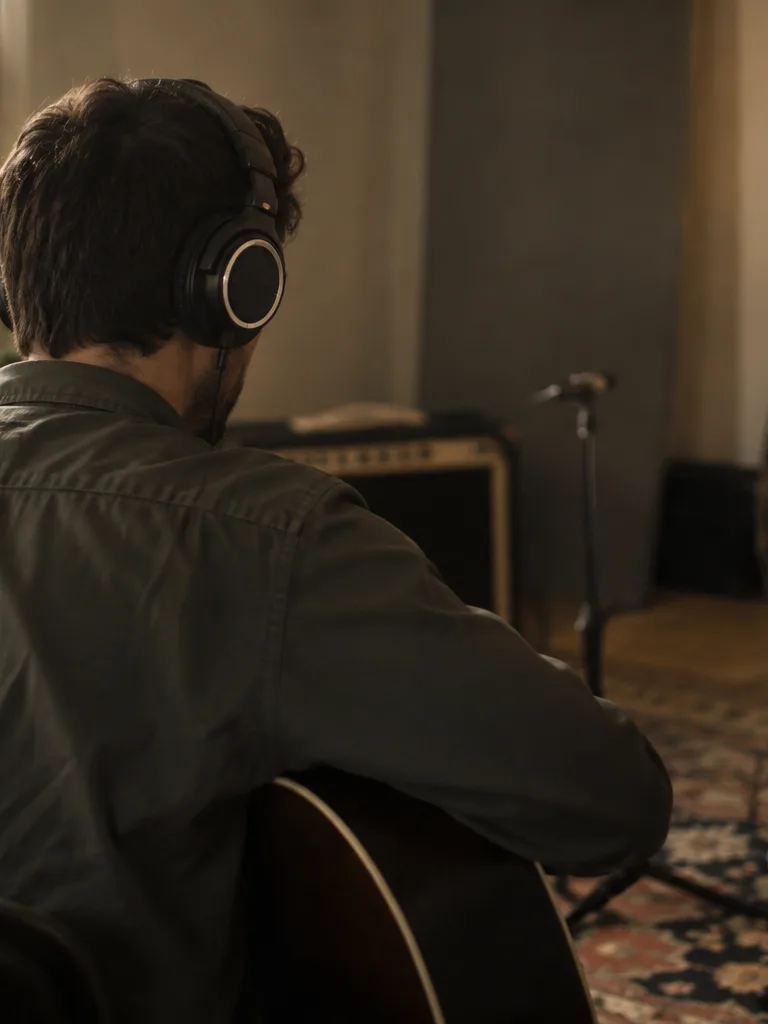 Cover artist practicing with a minus-one mix