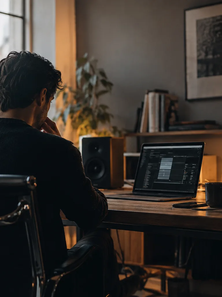 Producer previewing stems before download