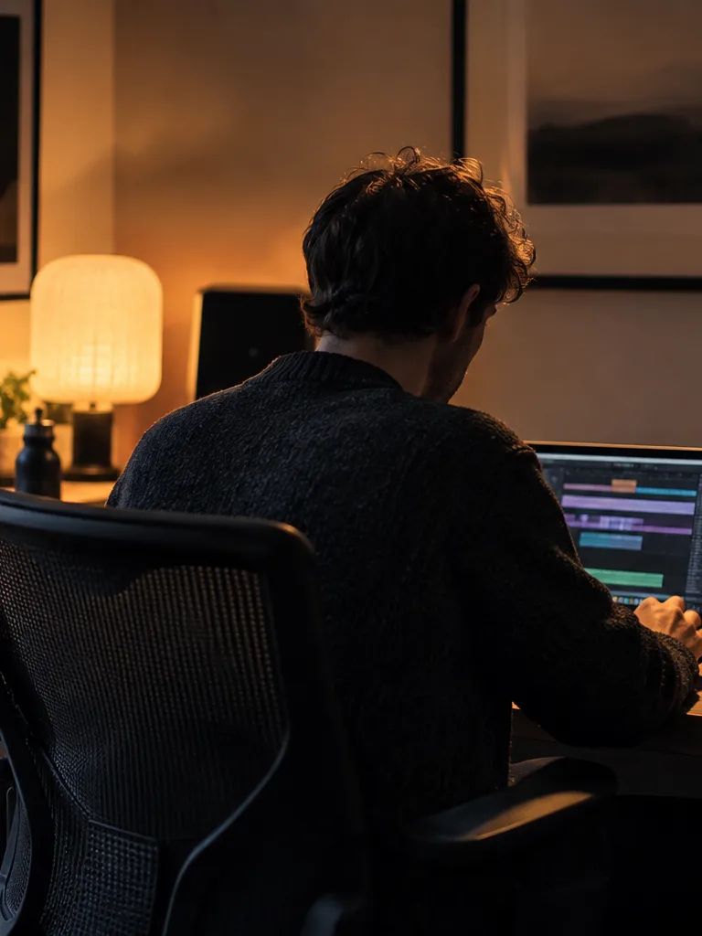 Producer previewing stems before download