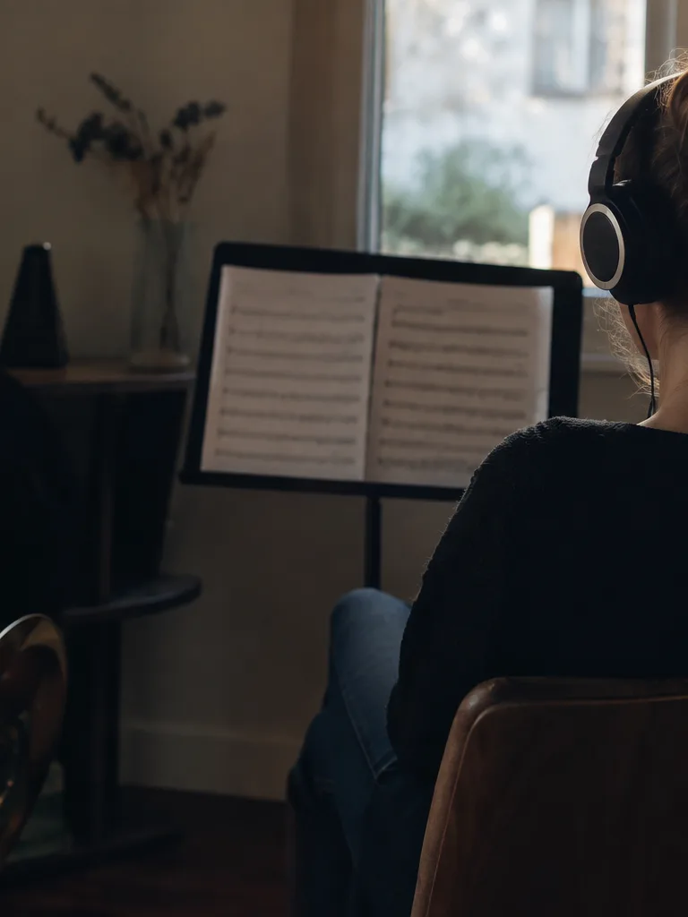 Cover artist practicing with a minus-one mix