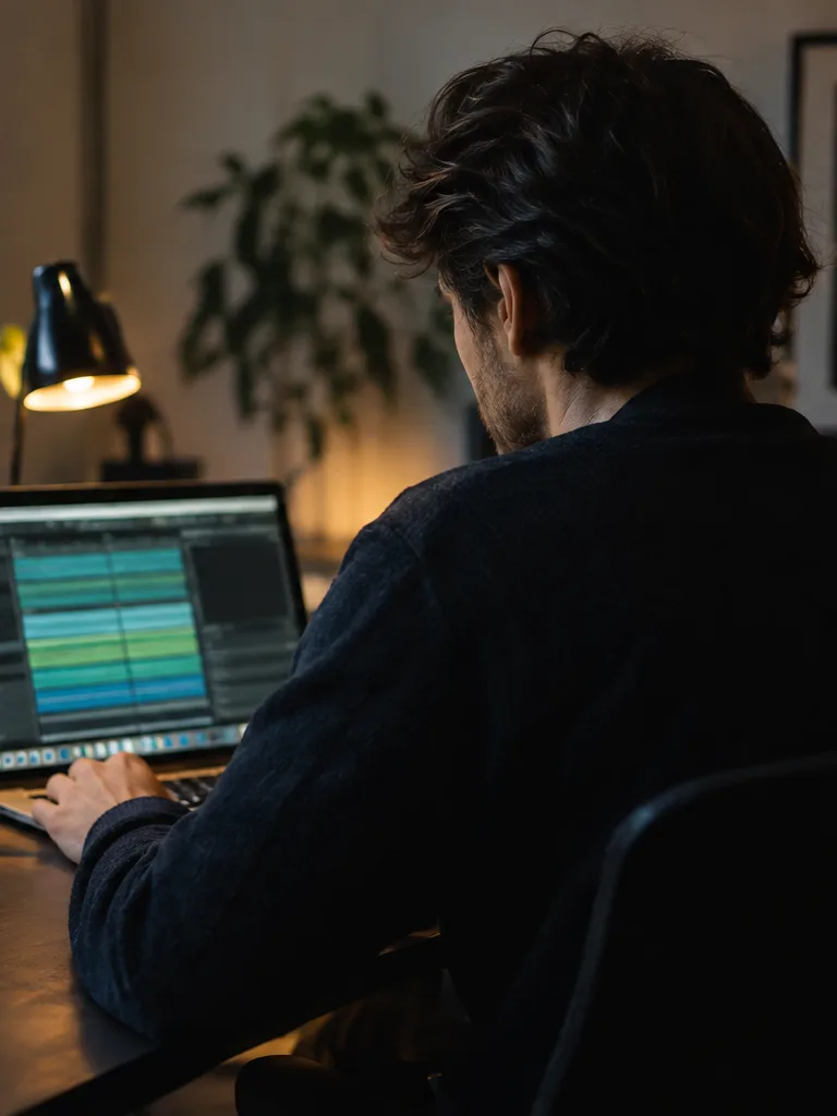 Producer previewing stems before download