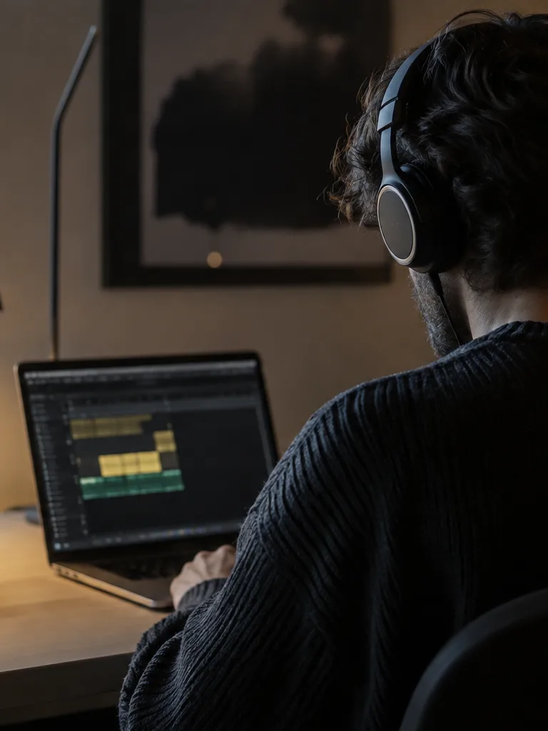 Producer previewing stems before download