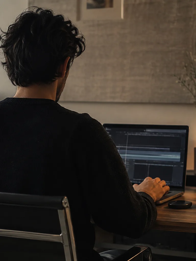 Producer previewing stems before download