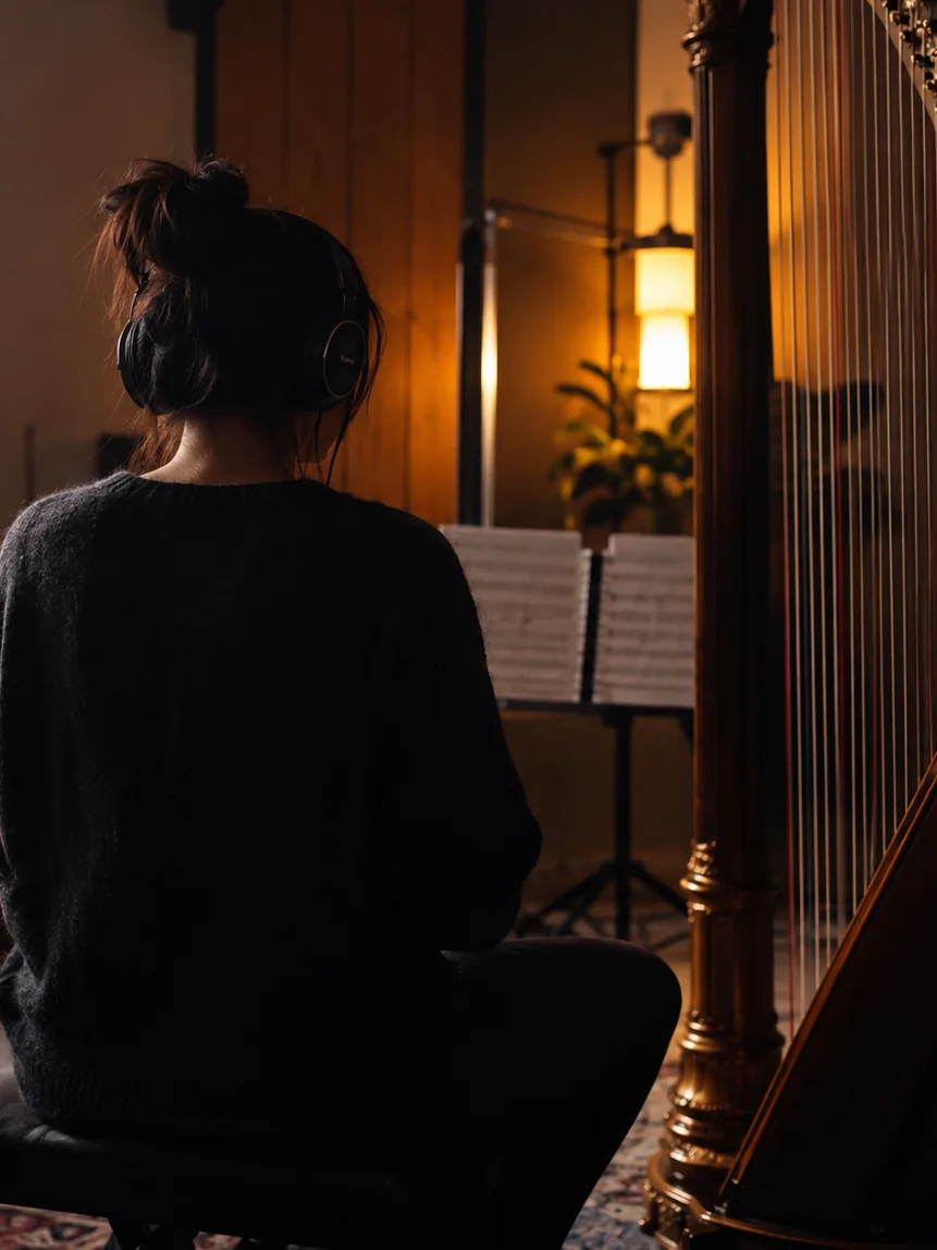 Cover artist practicing with a minus-one mix