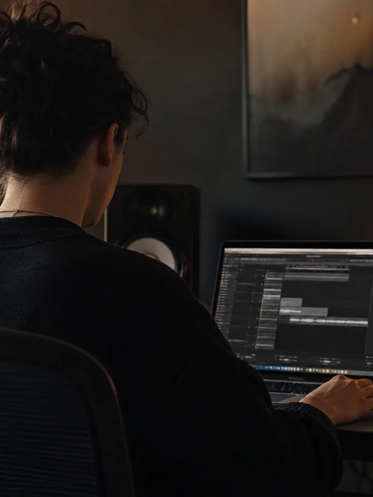 Producer previewing stems before download
