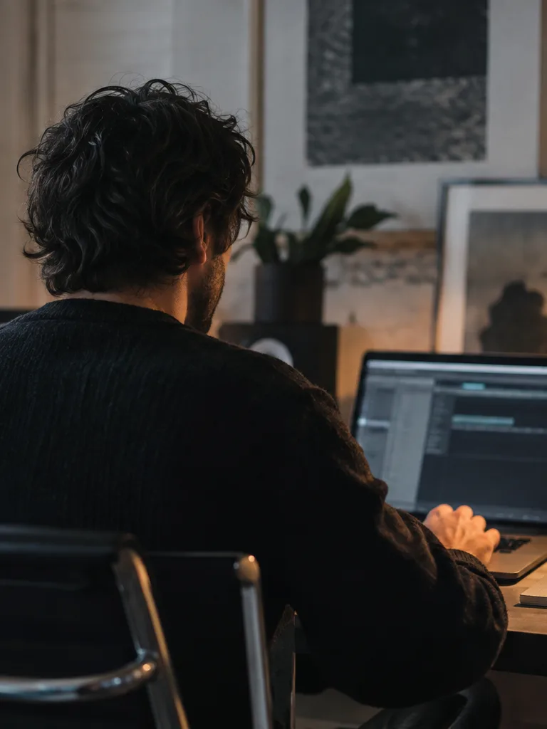 Producer previewing stems before download