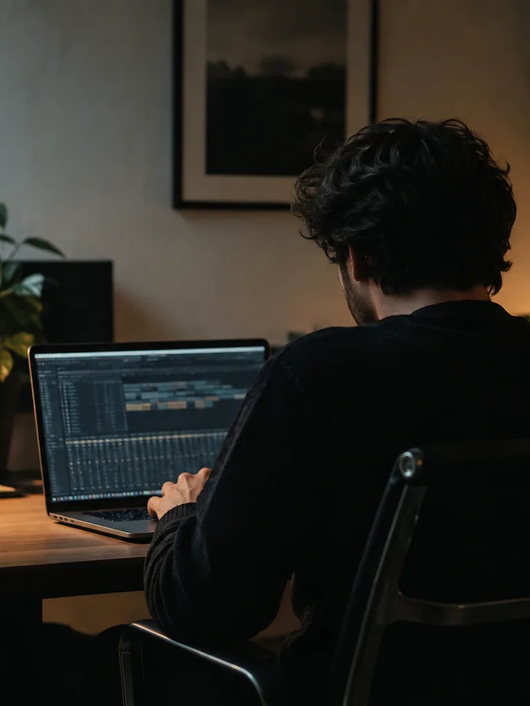 Producer previewing stems before download