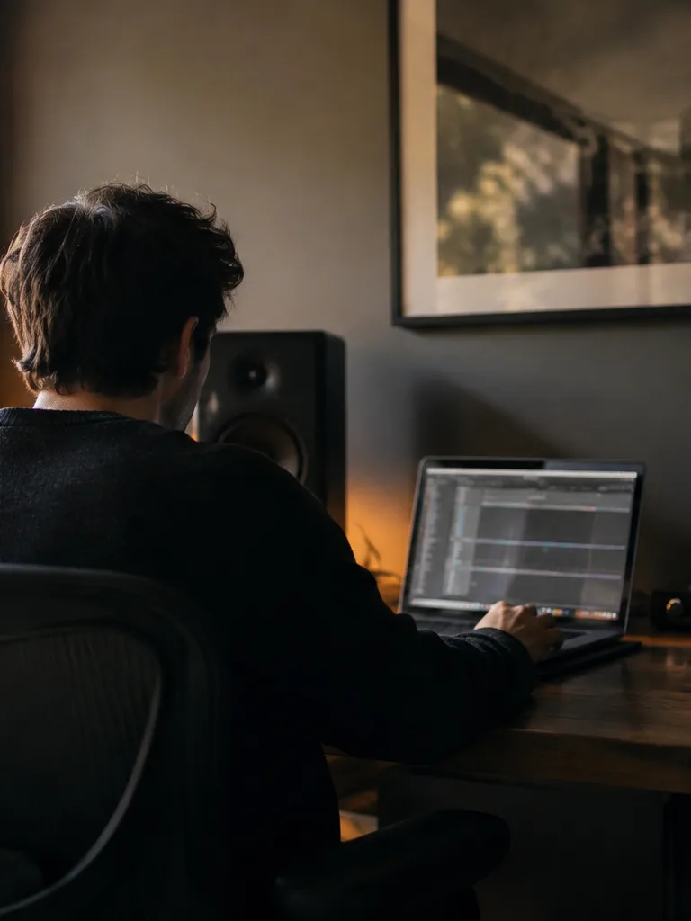 Producer previewing stems before download