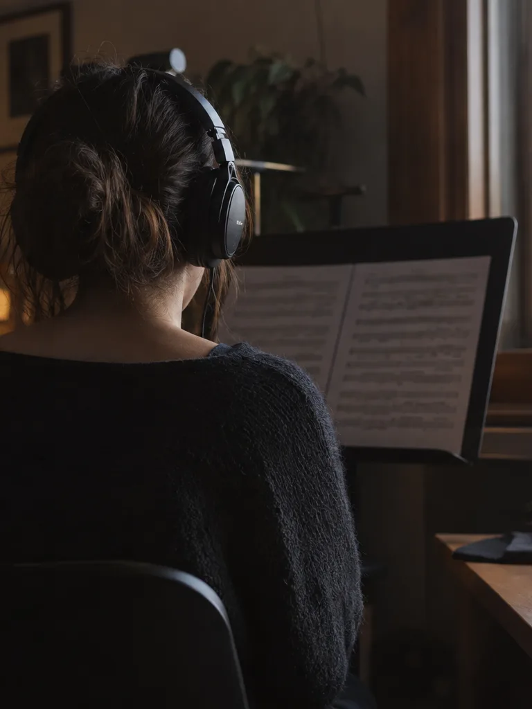 Cover artist practicing with a minus-one mix