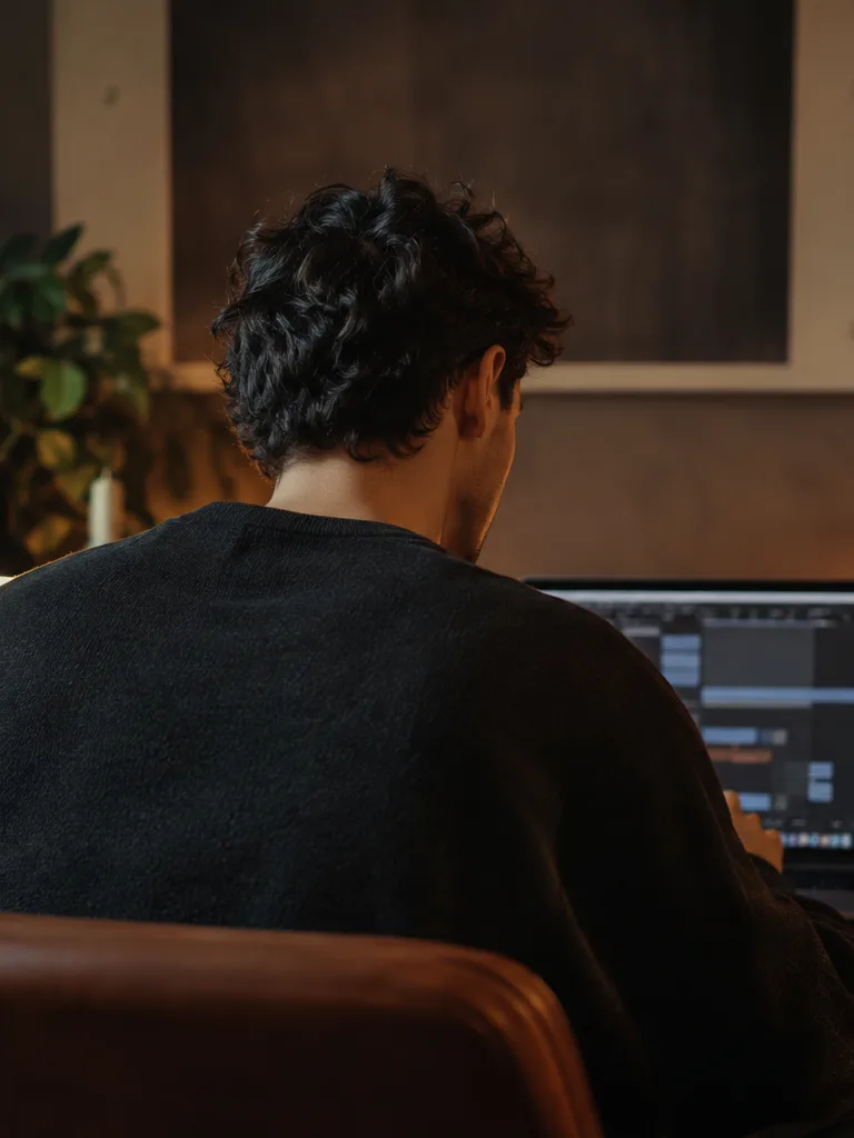 Producer previewing stems before download
