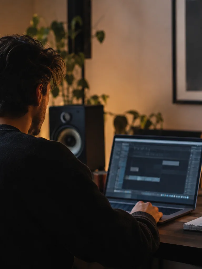 Producer previewing stems before download