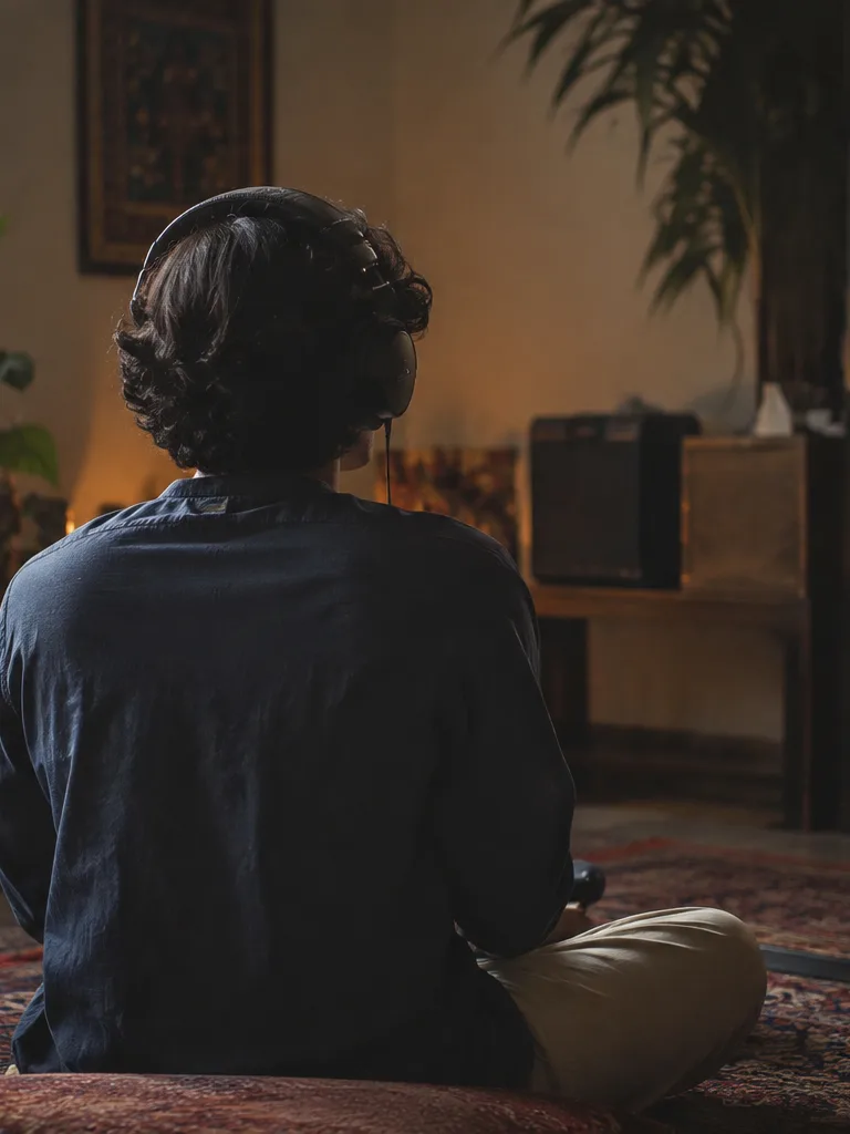 Cover artist practicing with a minus-one mix
