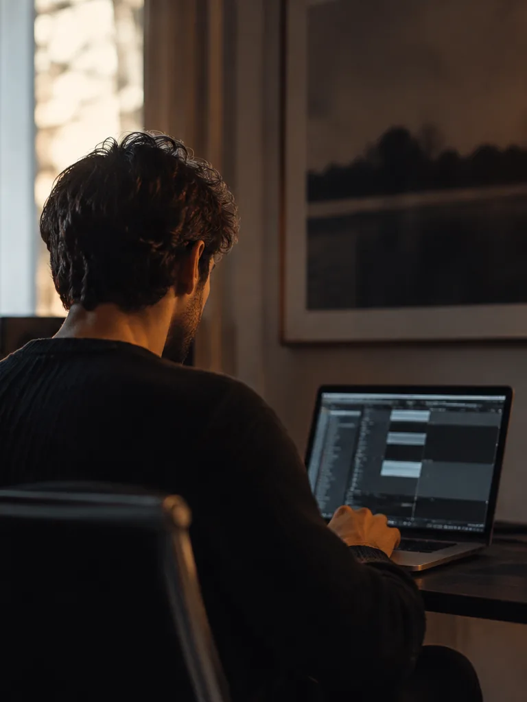 Producer previewing stems before download