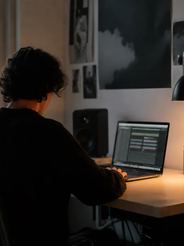 Producer previewing stems before download