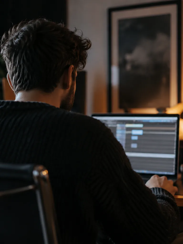 Producer previewing stems before download