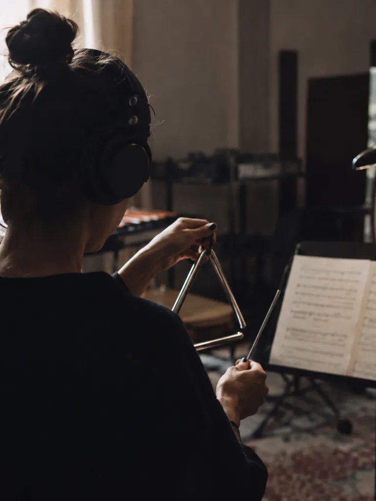 Cover artist practicing with a minus-one mix