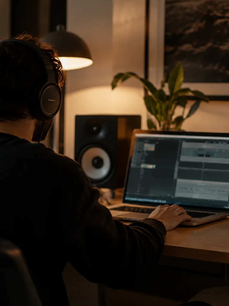 Producer previewing stems before download