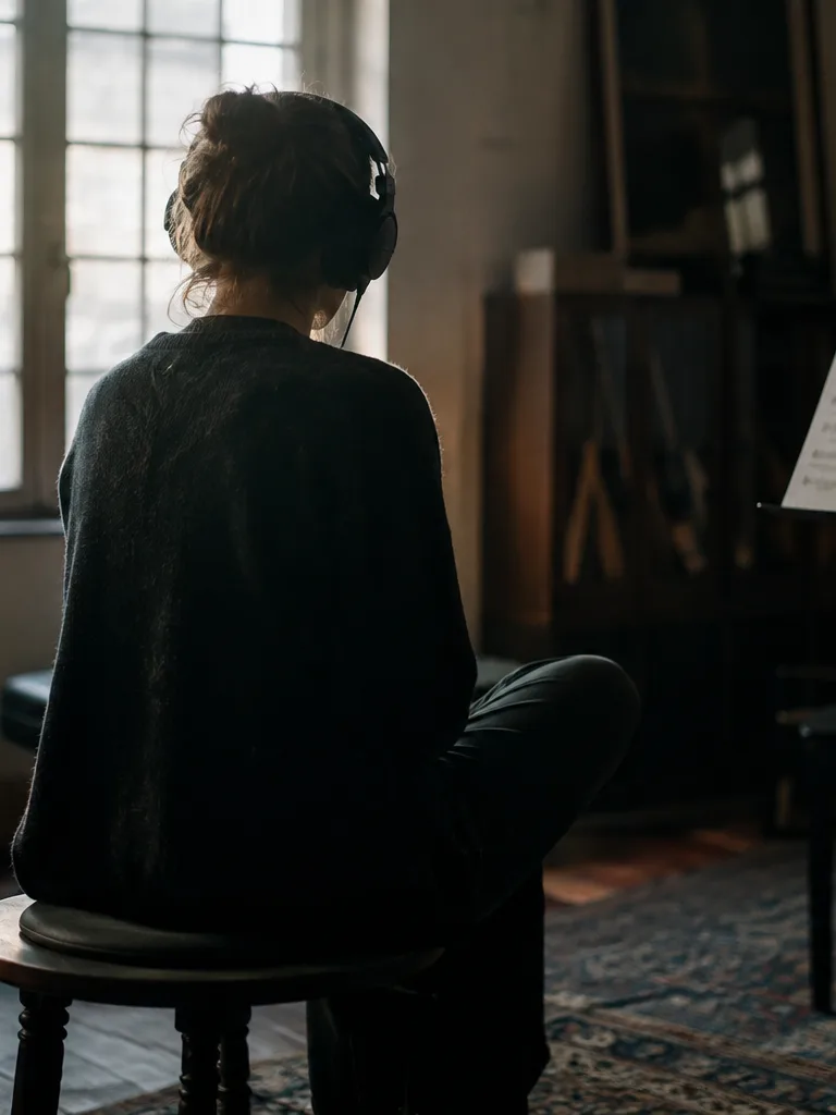 Cover artist practicing with a minus-one mix