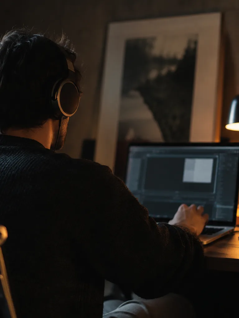 Producer previewing stems before download